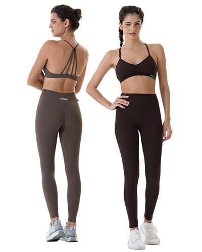 AUROLA Power Workout Leggings for Women Tummy Control Squat Proof Ribbed Thick Seamless Scrunch Active Pants thumbnail 2