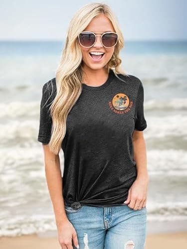 YHHR Womens Hawaiian Shirts Summer Casual Beach Sunshine Tropical T-Shirt Graphic Tees Short Sleeve Tops thumbnail 3