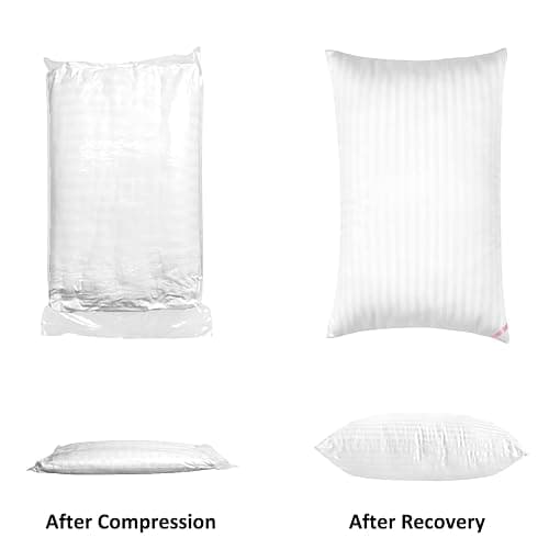 EIUE Hotel Collection Bed Pillows for Sleeping 2 Pack Queen Size，Pillows for Side and Back Sleepers,Super Soft Down Alternative Microfiber Filled Pillows,20 x 30 Inches thumbnail 5