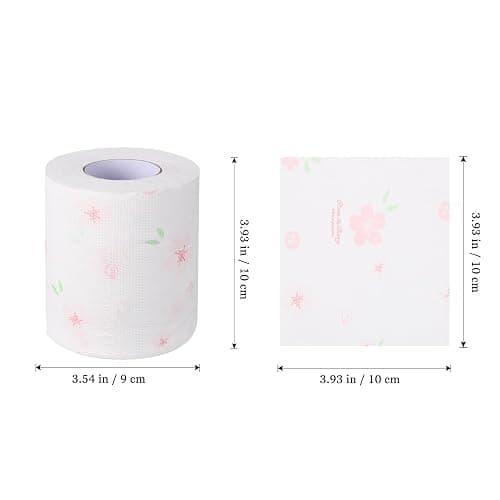 Beavorty Flower Printed Toilet Paper Rolls 4pcs Decorative Pink Bath Tissue for Home Travel Household Use thumbnail 2