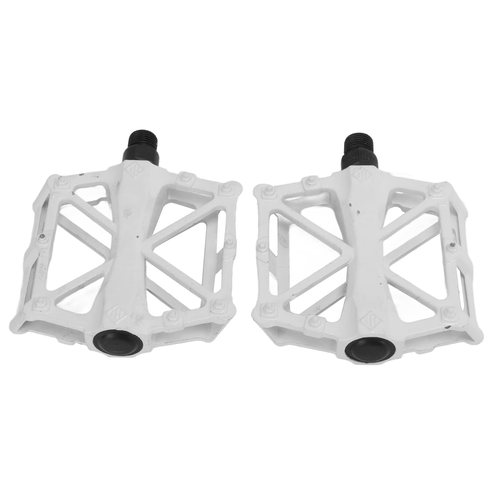 Mountain Bike Pedals, Lightweight Pedals Aluminum Alloy for Fixie Bike Pedals(White) - Image 1