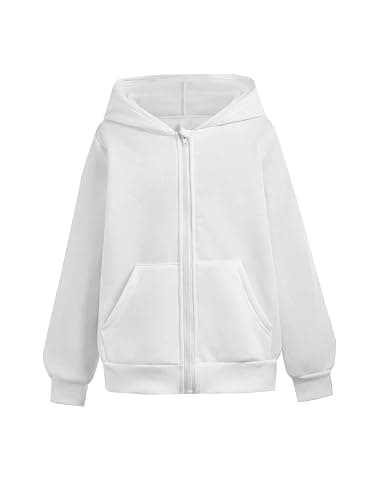 Ecolala Girls Long Sleeve Zip Up Hoodie With Pockets Bow Print Fashion Sweatshirt - Image 1