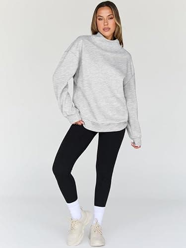 Trendy Queen Womens Oversized Sweatshirts Turtleneck Pullover Long Sleeve Hoodies Tops Fall Fashion Outfits 2025 Clothes thumbnail 5