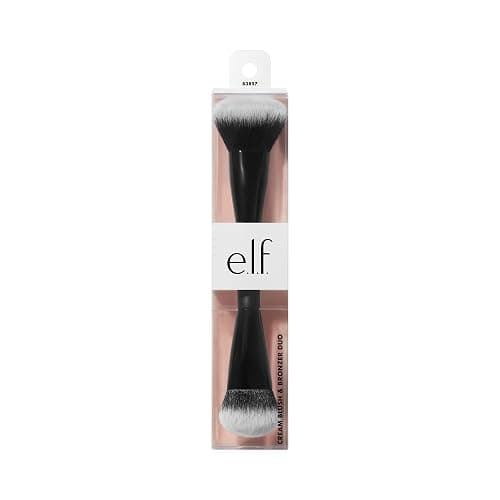 e.l.f. Cream Blush & Bronzer Duo Brush | 2-in-1 Makeup Brush for Blending & Layering Cream Formulas, Creates Seamless Glow, Vegan & Cruelty-Free thumbnail 6