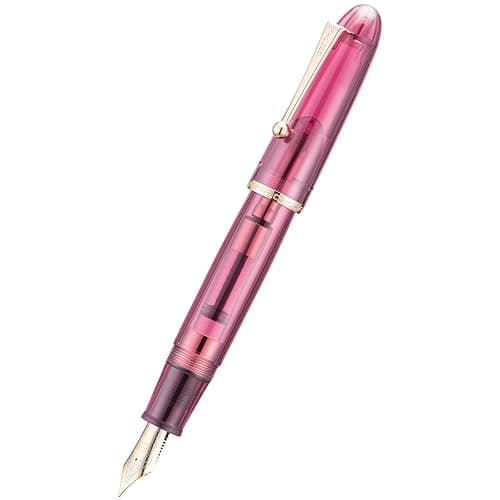 Jinhao 9019 Fountain Pen Dadao Series Transparent Wine Red Acrylic Gold Trim #8 Medium Nib with Large Converter for Writing, Signature and Calligraphy thumbnail 4