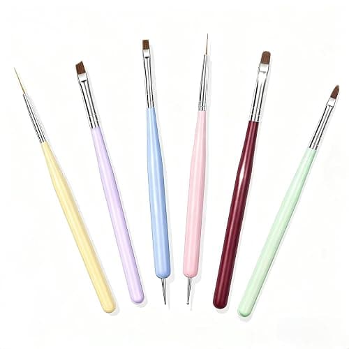 Faiteary Nail Brush Set with Nail Art Polish Brushes Builder Gel Brush - Image 1