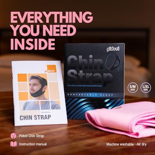 Pidoti Chin Strap CPAP Users, Comfortable CPAP Chin Strap Jaw Support to Keep Mouth Closed Positioning Nasal Breathing for Men and Women Who Breathe Through The Mouth During Sleep (Pink, S-M) thumbnail 9