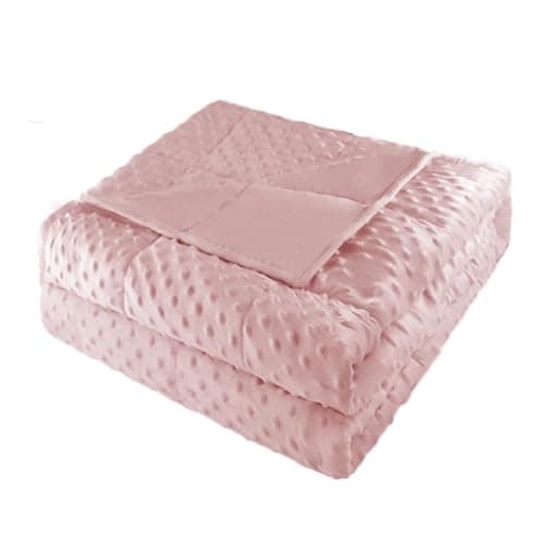 ALANSMA Reversible Weighted Blanket for All Season, Luxury Velvet, Warm and Cool, Adult Kids 5Lb Weighted Blanket, Enjoy Sleeping Anywhere(Pink,36"x48" 5lbs) thumbnail 5