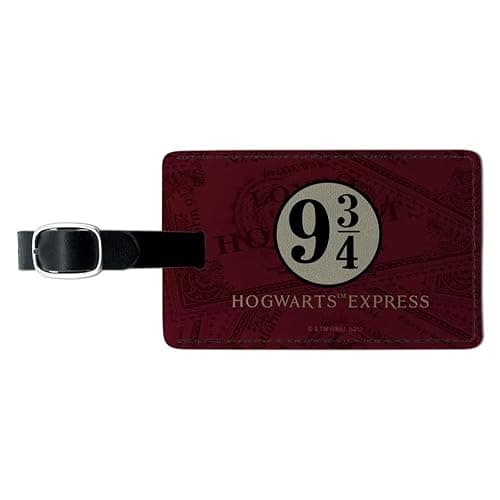 Harry Potter Hogwarts Express Tickets Rectangle Leather Luggage Card ID Tag - Image 1