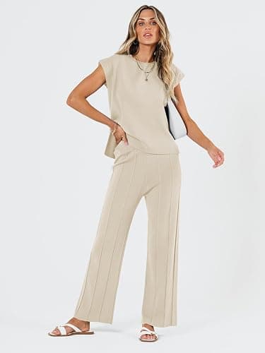 LILLUSORY 2 Piece Lounge Sets for Women Spring Vacation 2026 Summer Outfits Matching Two Pcs Knit Tracksuits Sweat Suits thumbnail 2