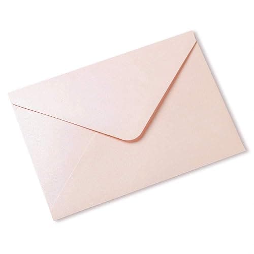 PONATIA 50 PCS/Pack A7 Envelopes, 5.25 x 7.48'' Sparkle Blush Pink Envelopes, Perfect for 5 x 7'' Wedding Invitation Cards, Graduation Invite, Acrylic Invitations, Photos thumbnail 4