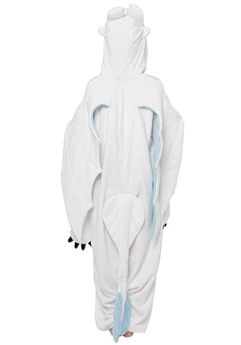 SAZAC Kigurumi - How to Train Your Dragon - Light Fury - Onesie Jumpsuit Halloween Costume thumbnail 4