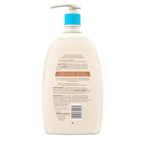Aveeno Baby Wash and Shampoo - Gentle 2-in-1 Body Wash with Natural Oat Extract for Sensitive Skin - Tear-Free, Hypoallergenic Cleanser, Free from Parabens, Sulfates & Dyes - 975ml - 975 ml (Pack of 1) - Beauty thumbnail 2