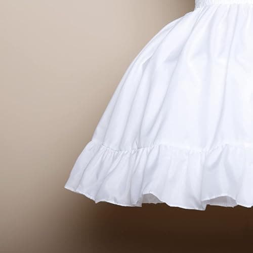 YULUOSHA Women Girls Crinoline Short Petticoat 2 Hoops Victorian Skirt Ball Gown Elastic Waist Underwear Half Slip Underskirt thumbnail 5