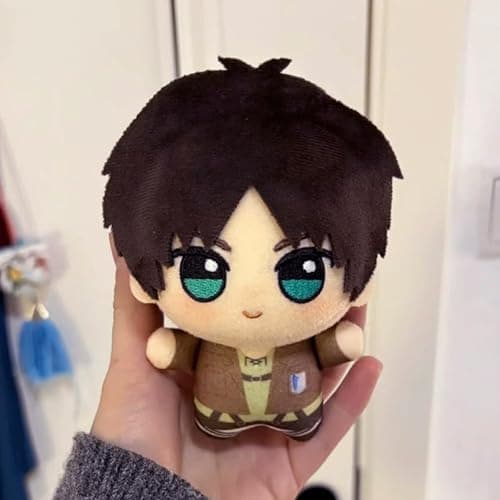 MABAIUDE Eren Jaeger Soft Figure Levi Keychain Pendant Anime Soft Figure, 4'' Mini Hug Pillow Cushion Sofa Decoration Xmas Gifts thumbnail 4