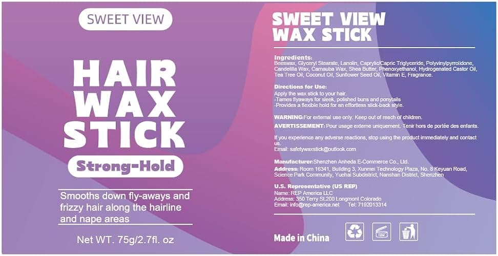 SWEET VIEW Hair Wax Stick & Slick Back Hair Brush for Tame Flyaways, Frizz, Sleek Ponytails, Buns | Pomade/Balm/Gel Stick for Woman, Styling Accessories for Girls thumbnail 8