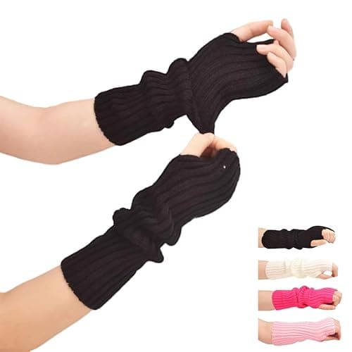 VTTDB Arm covers cute women kawaii japanese harajuku Y2k Arm Warmer for Girls Goth Gloves Fingerless Knitted Arm Sleeve - Image 1