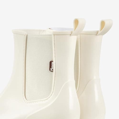 planone Short Rain Boots Women Fashion Waterproof Chelsea Boots for Women Light Outdoor Garden Shoes Ankle Muck Boots for Ladies Non Slip Work Shoes Rubber Boots with Premium Comfort Insole thumbnail 7