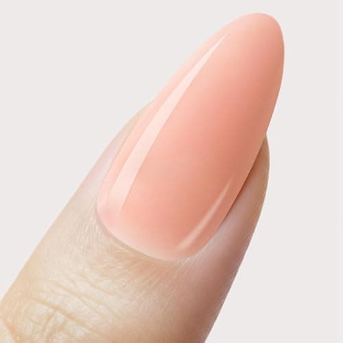 No File Aufbaugel für Gelnägel ALMOND NUDE 15ml für Profis & Anfänger als UV Gel SELBSTGLÄTTEND OHNE FEILEN · für UV & LED geeignet · pinchbar, mittelviskos thumbnail 2