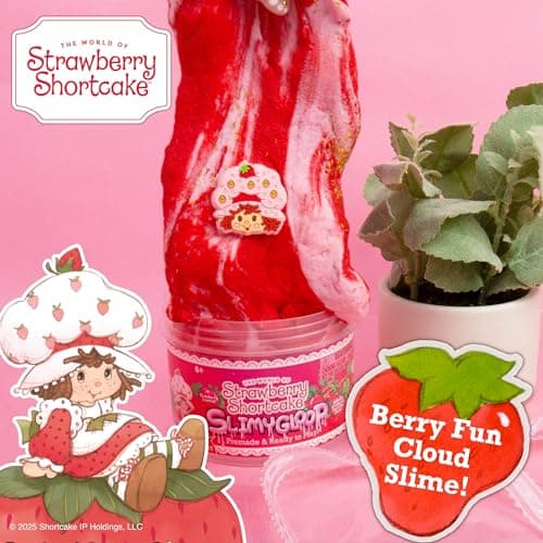 Strawberry Shortcake Scented Cloud Slime, Fluffy Strawberry Scented Slime, Birthday Party Favors for Kids 8-12 thumbnail 3
