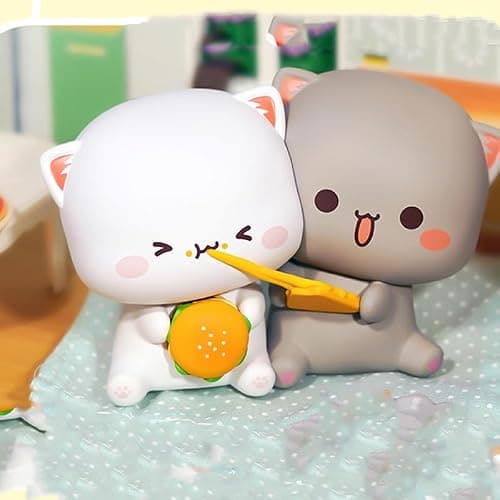 Mitao Cat Series 4 Blind Box Kawaii Figures Action Figures Random Collection Guess Blind Bag Collectible Desktop Ornaments Cute Model Birthday Gift（1 Pack） thumbnail 5