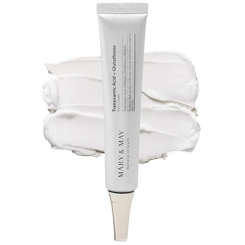 Mary&May Tranexamic Acid + Glutathione Eye Cream - Powerful Antioxidant, Reduces Dark Circles in the Eye, Improve Uneven Skin Tone with Vitamin C - Suitable for Morning and Night Use, 1.01 oz. - Image 1