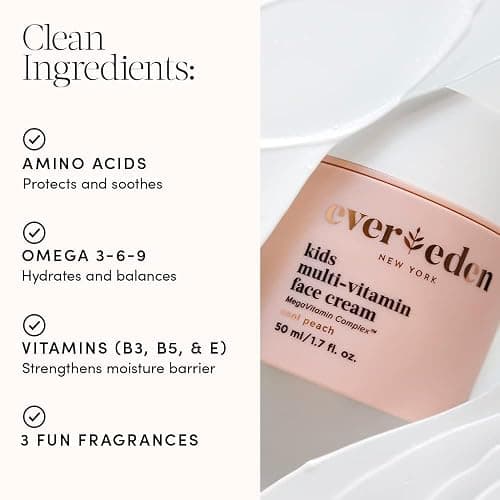 Evereden Kids Face Cream: Melon Juice, 1.7 oz. | Face Lotion | Clean and Non-Toxic Face Moisturizer | Multi-Vitamin Skin Care for Kids thumbnail 3
