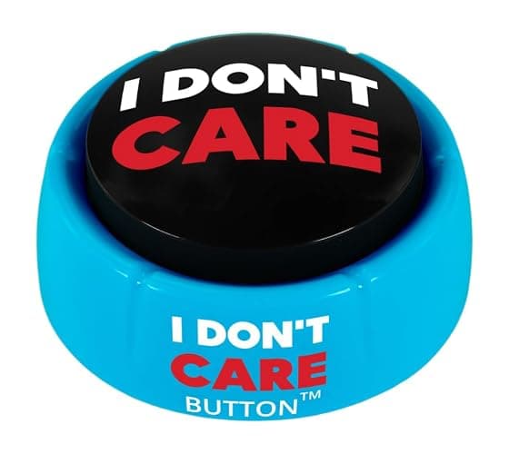 Talkie Toys Products I Don't Care Button - Plays 8 Hilarious IDC Sayings - Office Humor & Stress Relief - Funny Gift & Stocking Stuffer - Image 1