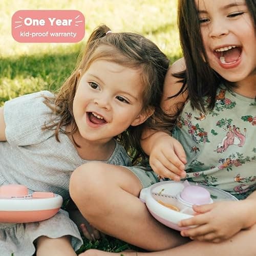 GoBe Kids Small Snack Spinner Slide Bundle with Hand Strap and Sticker Sheet - Reusable Snack Container with 5 Compartment Dispenser and Lid | BPA/PVC Free | Dishwasher Safe | No Spill thumbnail 2