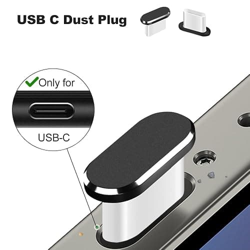 USB C Dust Plug Phone Speaker Dust Cover and Anti Dust Cover Protector Cap | for iPhone 17/16/16 Pro/16 Pro Max/iPhone 15/15 Pro/Pro Max – Black thumbnail 7