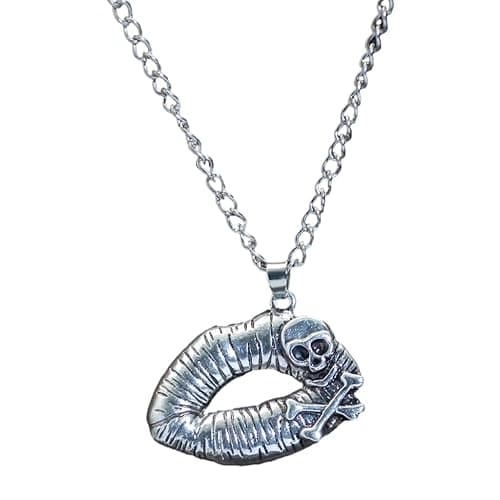 MONSHMU Skull Lips Necklace Alloy Necklace Seek Distinctive Styles Unique Designs Fashionable Accessory for Trendsetters Silver thumbnail 3