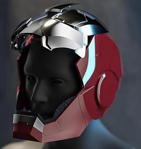 Iron-Man MK 5 Wearable Electronic Helmet with Voice & Remote Control, LED Eyes & Sound Effects - Perfect Superhero Cosplay, Movie Prop, and Collectible for Adults - Ideal Gift for Halloween，Christmas thumbnail 7