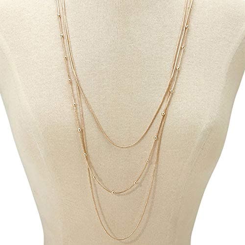 COLORFUL BLING Multilayer Choker Long Chain Tassel Pendant Necklace for Women Beads Necklace Long Bar Charm Chain Jewelry thumbnail 4