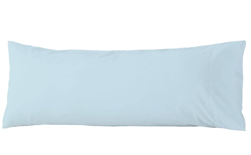 WhatsBedding Body Pillow Cover Cotton Fabric, Long Pillowcase Breathable & Skin-Friendly, Envelope Closure - Light Blue (20x54 inch) - Image 1