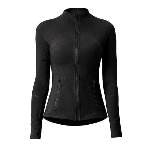 Aceyurre Women's Running Athletic Sports Workout Jacket with Pockets Slim Fit Full Zip - Image 1