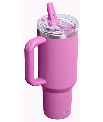 STANLEY Quencher ProTour Flip Straw Tumbler with Leakproof Lid 40 oz | Built-In Straw & Handle | Cupholder Compatible for Travel | Insulated Stainless Steel Cup | BPA-Free | Dark Blossom thumbnail 4