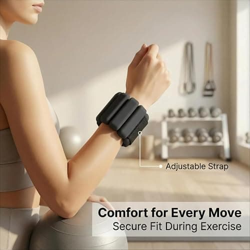 Wearable Wrist & Ankle Weights - (1LB/2LB/4LB), Silicone Bracelet Wrist Bangles for Men Women, Workout Resistance Weights for Exercise,Jogging,Yoga,Gym,Strength Training thumbnail 5