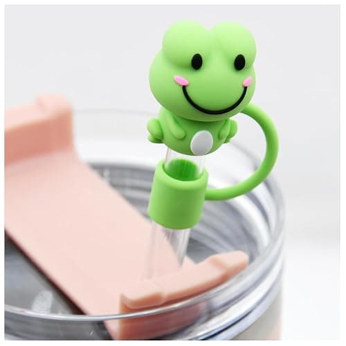 Straw Cover Cap for Stanley Cup,Silicone Straw Topper Compatible with 30&40 Oz Tumbler with Handle,10mm 0.4in Dust-Proof Reusable Straw Tips Lids (5Pcs Straw Cover Animal Shape) thumbnail 6