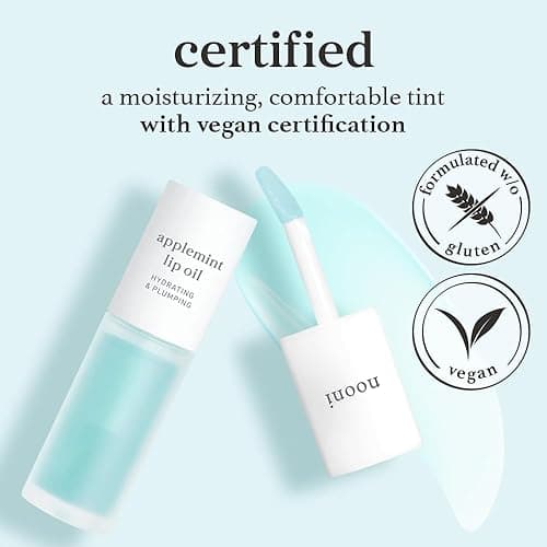 NOONI Korean Lip Oil - Applemint | Long-Lasting, Moisturizing, Plumping, Revitalizing for Dry Lips, Waterproof, No Peel Off, Hydrating, Nourishing Crystal Clear, 0.12 FL Oz - 11. Applemint thumbnail 3