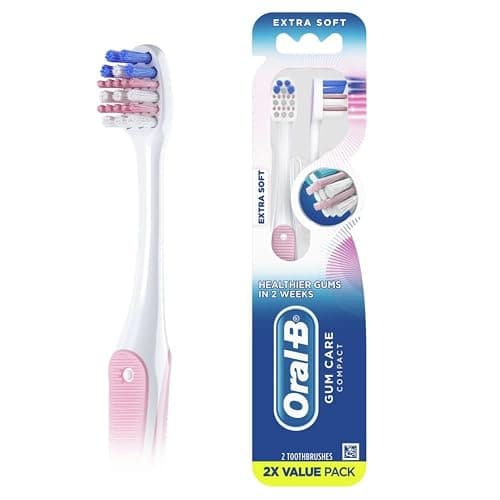 Oral-B Gum Care Sensitive Toothbrushes, Extra Soft, 2 Count - Pink - 2 Count (Pack of 1) - Image 1