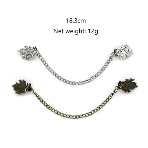 HZYFPOY 7Pcs Retro Sweater Chain Shawl Clips Cardigan Dresses Clip Collar Clip with Chain for Women Girls thumbnail 4