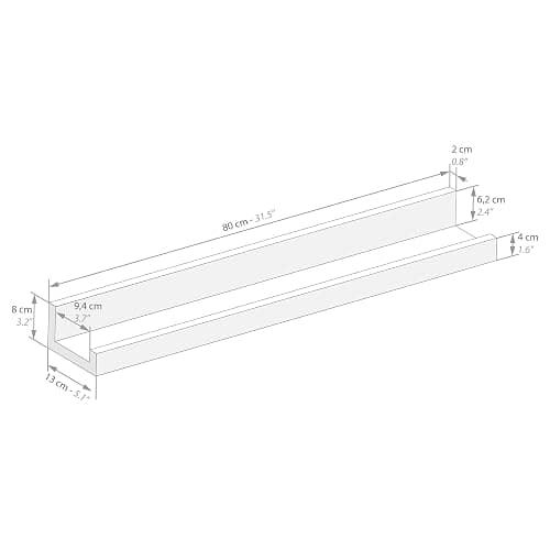 Mobili Fiver, Set of 2 First Picture Shelves, 31.49 in, Matt White, Made in Italy thumbnail 3