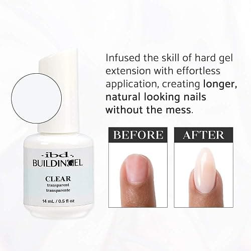 IBD Building Gel – Hard Gel Nail Extension Builder – Transparent Soak-Off Formula for Sculpting & Strengthening Gels Nail Builder – 0.5 oz thumbnail 3
