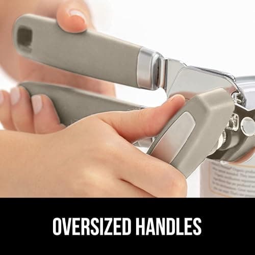 GORILLA GRIP Heavy Duty Stainless Steel Smooth Edge Manual Can Opener and Bottle Openers, Soft Comfortable Handle, Oversized Handheld Turn Knob, US Designed Multifunctional Kitchen Tool, Almond thumbnail 9