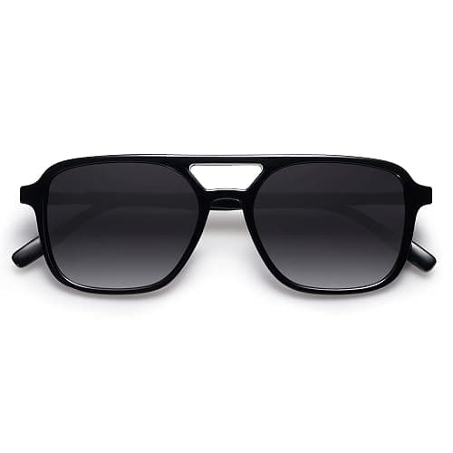 SOJOS Retro Aviator Sunglasses for Women Men,Trendy Rectangle Womens Mens Shades Sun Glasses SJ2202 thumbnail 4