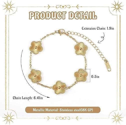 Hidaily 4Pcs Love Bracelet Set, Plated Bracelet Sets, Adjustable Gold Stack Bracelets thumbnail 3