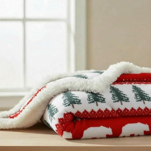 Eddie Bauer - Sherpa Throw Blanket for Couch 50x60 – Ultra Soft Reversible Fleece & Plush Sherpa Blanket, Warm Cozy Bear & Pine Cabin Throw for Sofa, Bed, Living Room Decor thumbnail 4