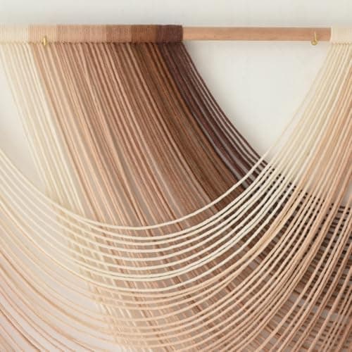 Macrame Wall Hanging Dip-Dye Boho Home Decor Fiber Wall Art Craftsmanship Bedroom Livingroom 57" W x 39" L thumbnail 6