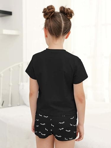 Kingdenergy Girls Summer Cute Print Shorts Set T-Shirt and Short Pant 2 Piece Outfits Clothing Sets thumbnail 3