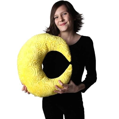 Snuggle Stuffs Crescent Moon Minky Plush Yellow Throw Pillow thumbnail 4